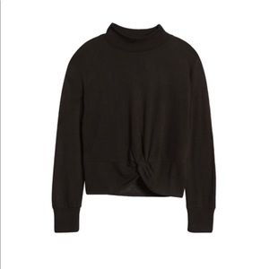 NWT 🌟 SANCTUARY Black Mock Twist-front Sweater